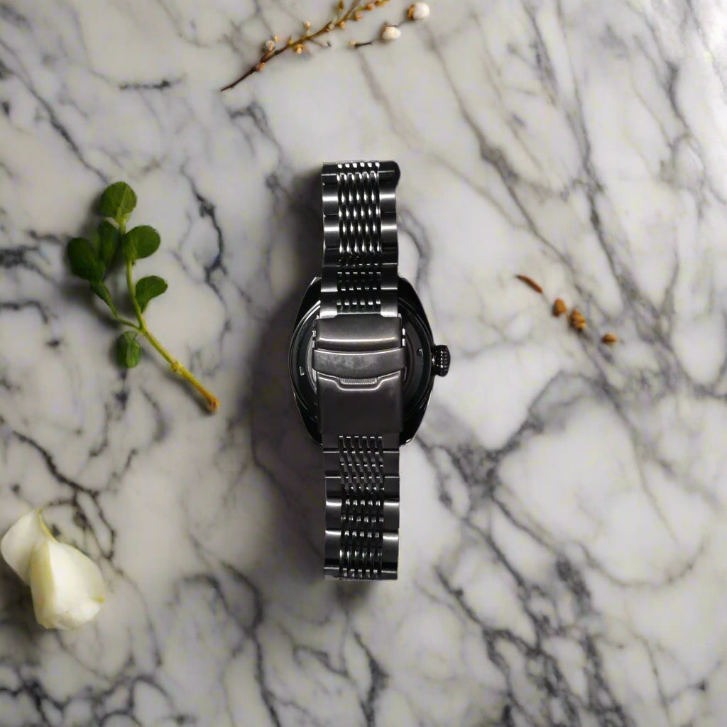 Black watch on a marble