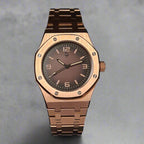 Powered by the NH35 automatic movement, The Amber Forge offers accuracy and dependability you can trust — no winding, no batteries, just precision performance. For those who value a piece that feels as strong as it looks, this watch is built to impress, wherever life takes you.